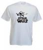 Tricou alb imprimat Yoda Star Wars