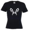 Tricou dama negru imprimat fluture