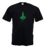 Tricou negru, imprimat marijuana 2 verde