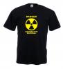 Tricou negru imprimat radioactiv galben