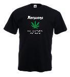 Tricou negru imprimat Marijuana 5
