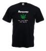 Tricou negru imprimat marijuana 5