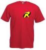 Tricou rosu imprimat robin