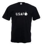 Tricou negru imprimat USAF