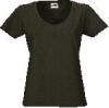 Tricou Dama Heavy Super Club T-Shirt V-neck Verde Army, US Basic