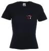 Tricou negru, dama, imprimat  martisor