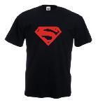 Tricou negru imprimat Superboy