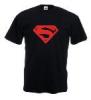 Tricou negru imprimat superboy