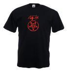 Tricou negru, imprimat Anthrax rosu