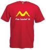 Tricou rosu imprimat i m lovin it