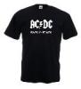 Tricou negru imprimat ac/dc back in