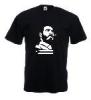 Tricou negru imprimat fidel