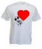 Tricou alb, imprimat mickey valentine's day