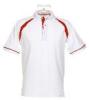 Tricou polo Oak Hill, alb/rosu