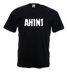 Tricou negru, imprimat AH1N1-Gripa Porcina alb