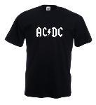 Tricou negru, imprimat AC/DC alb