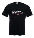 Tricou negru imprimat Assassins Creed Logo