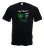 Tricou negru imprimat happiness