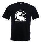 Tricou negru imprimat Mortal Kombat