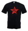 Tricou negru, imprimat red army rosu