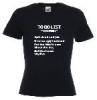 Tricou negru, dama ,imprimat list for women