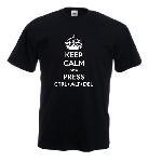 Tricou negru imprimat Keep Calm CTRL+ALT+DEL