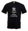 Tricou negru imprimat keep calm ctrl+alt+del