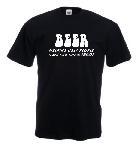 Tricou negru imprimat BEER HELP