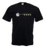 Tricou negru imprimat apple packman