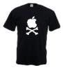 Tricou negru imprimat deadly apple