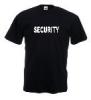 Tricou negru imprimat security alb