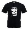 Tricou negru imprimat skull pilot