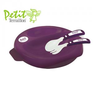 Farfurie Termica 2 In 1 Si Set Tacamuri Plum