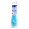 Biberon plastic 250 ml, tetina silicon blue