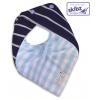 Baveta doublez french stripe/pale blue gingham