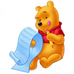 Figurina Winnie the Pooh cu Scrisoare