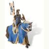 Figurina cavaler cu cal pentru turnir albastru