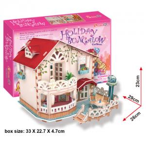 Puzzle 3D Holiday Bungalow Dollhouse