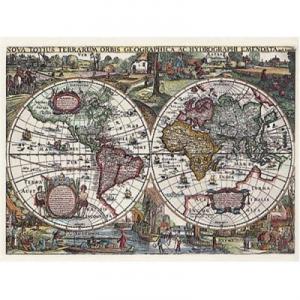 Puzzle Harta Istorica a Lumii 1636