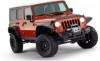 Aripi Bushwacker FLAT STYLE Extended, Negru Mat pt. 07-13 Jeep Wrangler Unlimited JK 4 Door