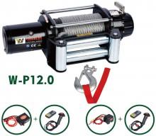 Troliu electric 12V - WARRIOR WINCH: W-P12.0 - 12000LBS (5448 KG) cu set accesorii, Wireless, Power Series.