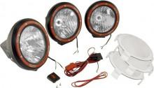 Proiectoare XENON (HID technology)  Off-Road 5 inch Round Fog Light Kit (Three pcs.) in Black Composite Housing with Wiring Harness