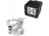 Proiector led cube cree 3 in / 7.6 cm negru / silver, cu suport
