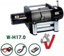 Troliu electric 12V - WARRIOR WINCH: W-H17.0 - 17000LBS (7711 KG) cu set accesorii, Wireless, Heavy Duty Series
