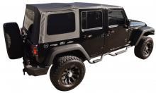 Repleacement Soft Top Negru cu geamuri fumurii pt. 2007-2009 Jeep Wranglet Unlimited JK 4 Usi - Rugged Ridge -