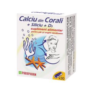 Calciu din Corali, Siliciu si Vitamina D3 *30 cps