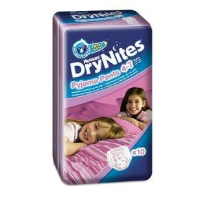 HUGGIES Dry Nites Girl Chilot Absorbant Noapte Copii 4-7 Ani (17-30 Kg) *10buc