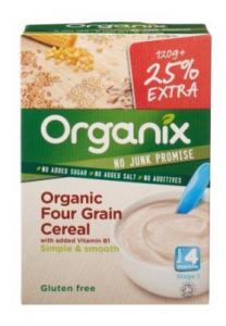 Organix 4 Cereale Integrale Bio fara Gluten +4Luni 150gr