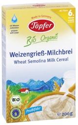 Topfer Cereale BIO Gris Grau cu Lapte *200 gr