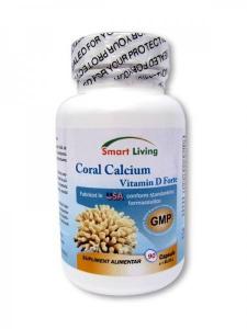 Coral Calcium, Vitamin D Forte *90 capsule (pentru oase puternice)